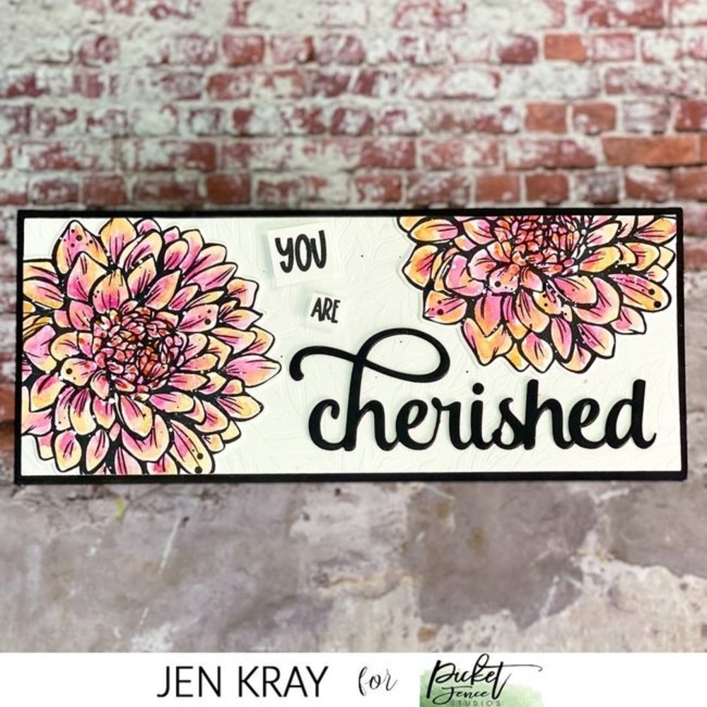 Picket Fence Studios Slim Line Shadow of Leaves 4x10 Inch Stencil (SC-316) (OUTLET)