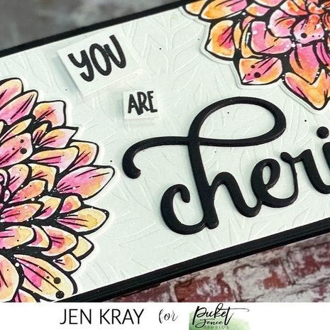 Picket Fence Studios Slim Line Shadow of Leaves 4x10 Inch Stencil (SC-316) (OUTLET)