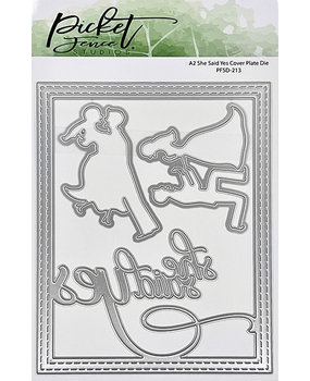 Picket Fence Studios She Said Yes 4x6 Inch Cover Plate Dies (PFSD-213) (OUTLET)