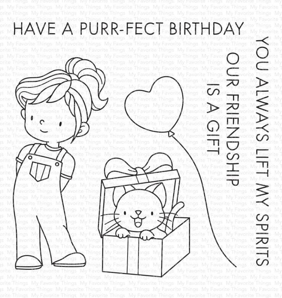 My Favorite Things Purr-fect Birthday Clear Stamps (YUZU-007) (OUTLET)