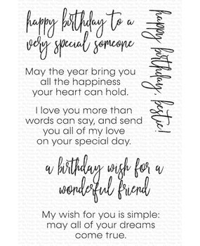 My Favorite Things Inside & Out Birthday Greetings Clear Stamps (CS-702) (OUTLET)