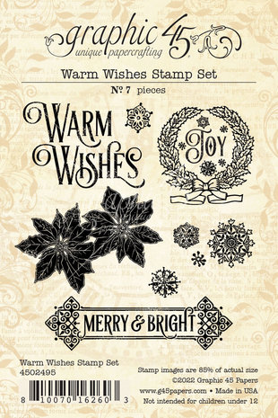 Graphic 45 Warm Wishes Clear Stamps (4502495) (OUTLET) Graphic 45 Warm Wishes Clear Stamps (4502495) (OUTLET)