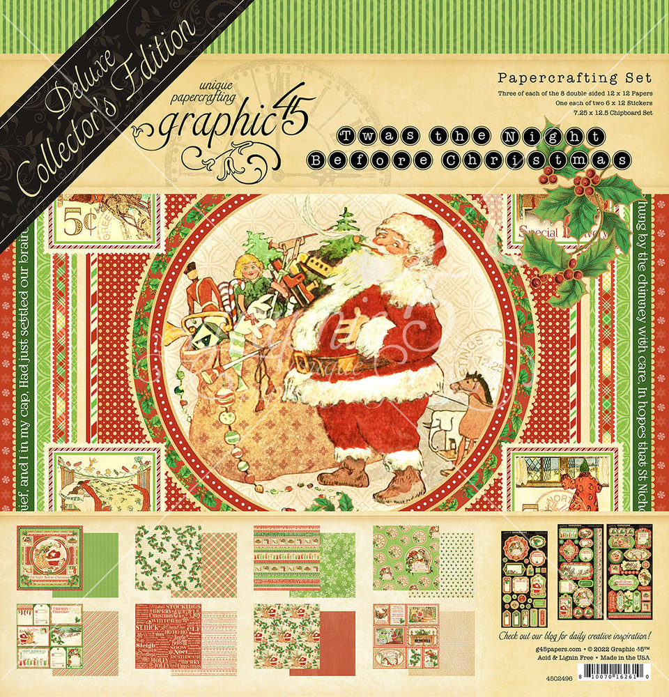 Graphic 45 Twas the Night Before Christmas 12x12 Inch Deluxe Collector's Edition (4502496) (OUTLET)