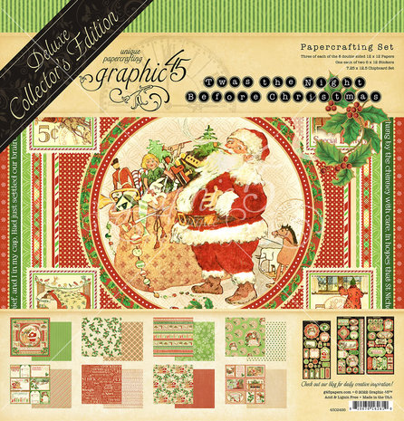 Graphic 45 Twas the Night Before Christmas 12x12 Inch Deluxe Collector's Edition (4502496) (OUTLET)