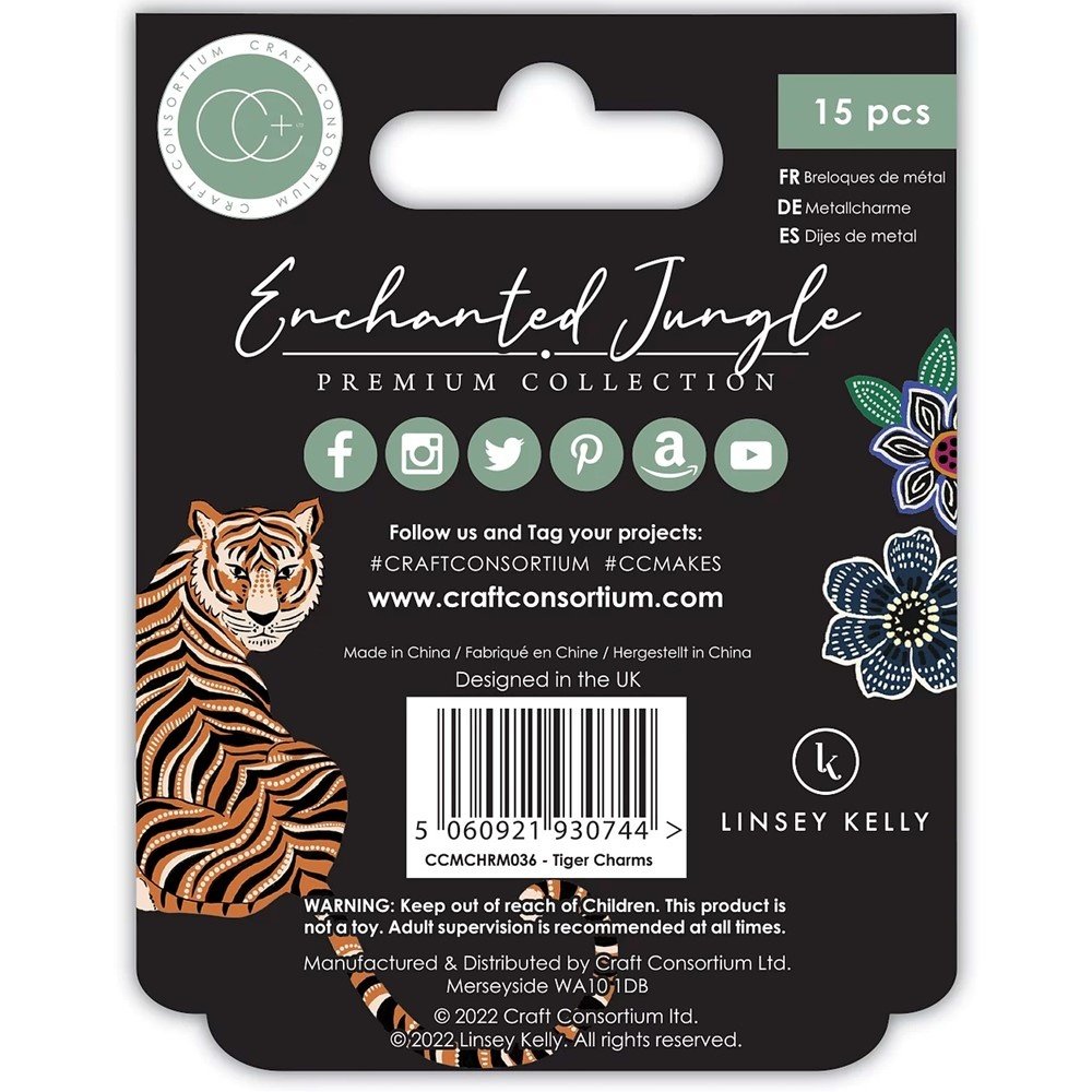Craft Consortium Enchanted Jungle Metal Charms (CCMCHRM036) (DISCONTINUED)