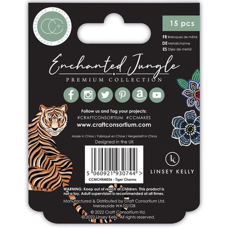 Craft Consortium Enchanted Jungle Metal Charms (CCMCHRM036) (DISCONTINUED)
