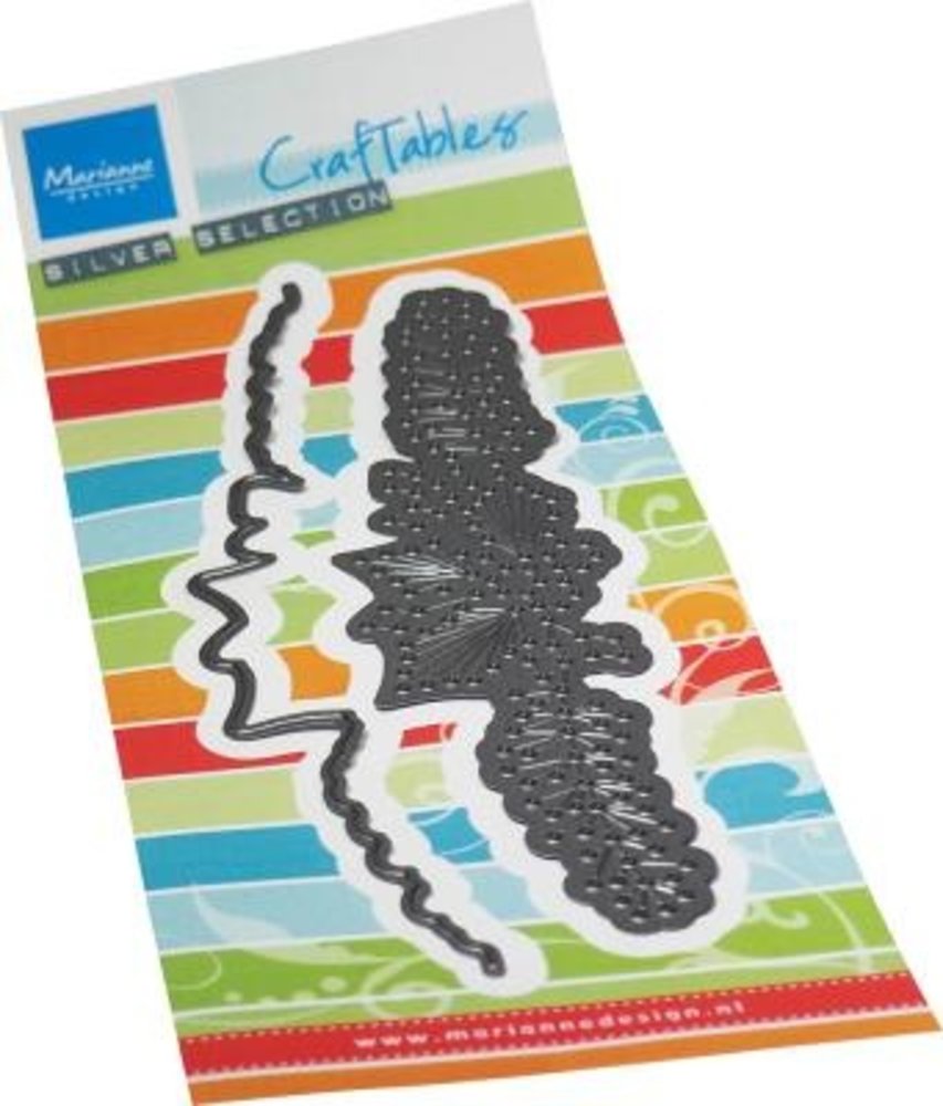 Marianne Design Craftables Dies Stitching Border Pine Twigs (CR1599) (DISCONTINUED)