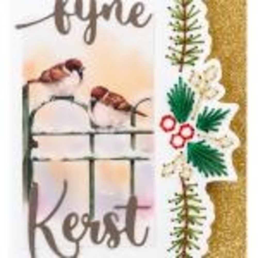 Marianne Design Craftables Dies Stitching Border Pine Twigs (CR1599) (DISCONTINUED)