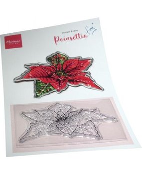 Marianne Design Clear Stamp & Die Tiny's Flowers Poinsettia (TC0902) (DISCONTINUED)