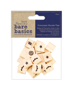 Papermania Punctuation Wooden Tiles Icons (PMA 174710) (DISCONTINUED)