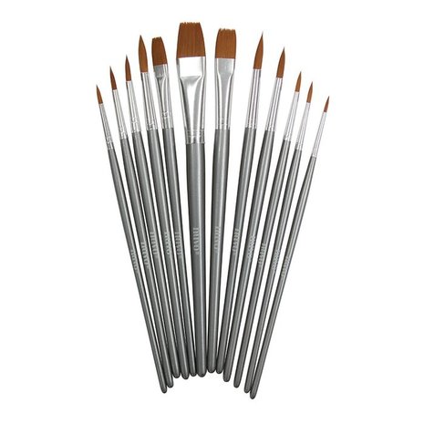 Nuvo Nylon Pain Brushes (12pcs) (972N) Nuvo Nylon Pain Brushes (12pcs) (972N)