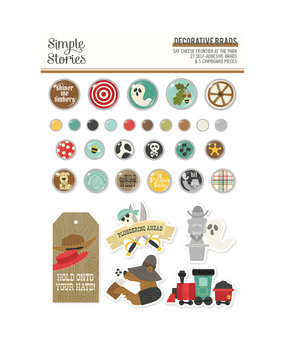 Simple Stories Say Cheese Frontier At The Park Decorative Brads (17990) (DISCONTINUED)