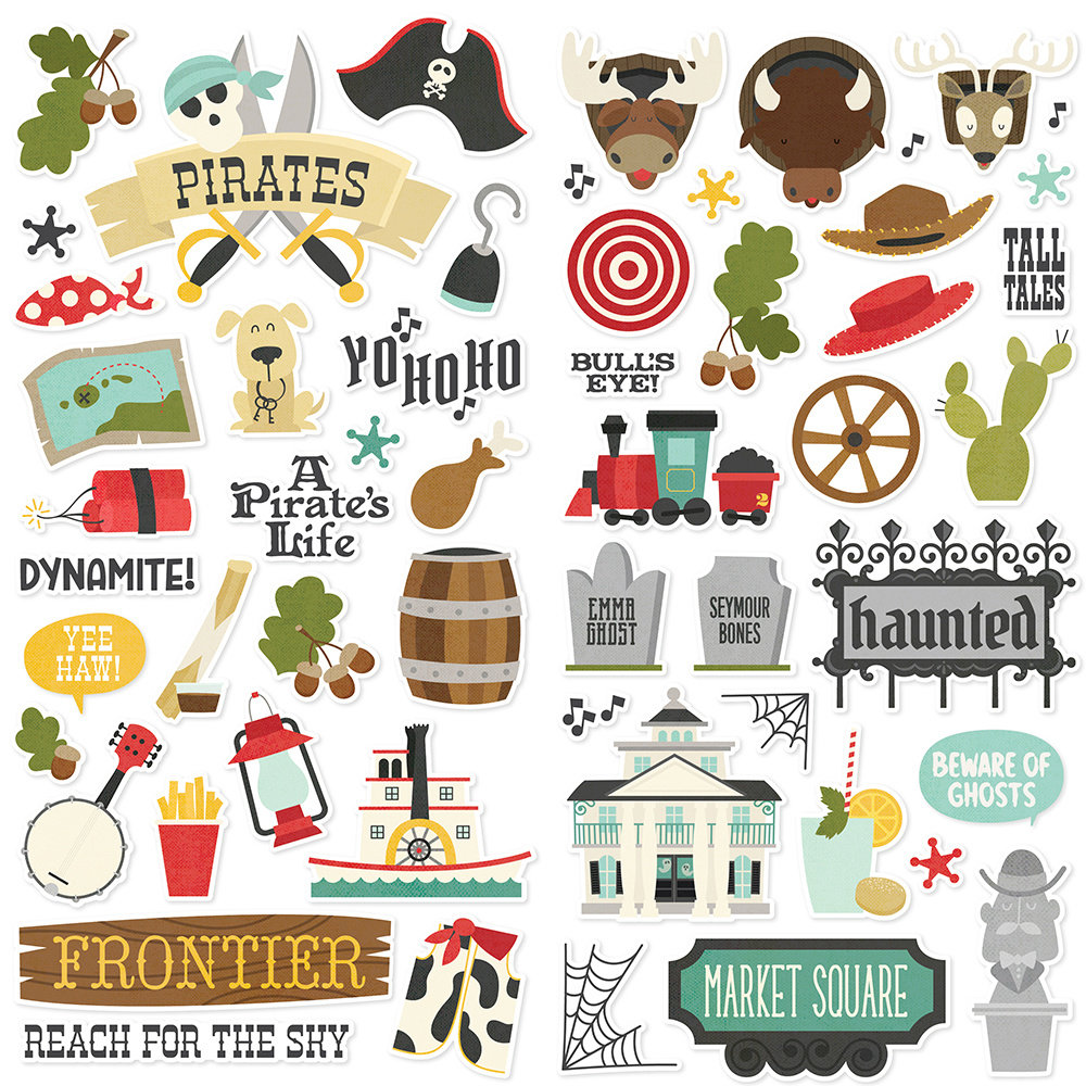 Simple Stories Say Cheese Frontier At The Park Foam Stickers (17989) (DISCONTINUED)