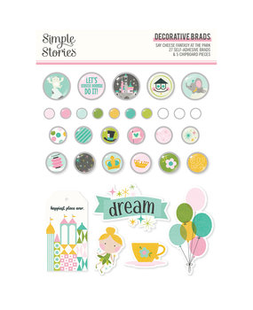 Simple Stories Say Cheese Fantasy At The Park Decorative Brads (17942) (DISCONTINUED)