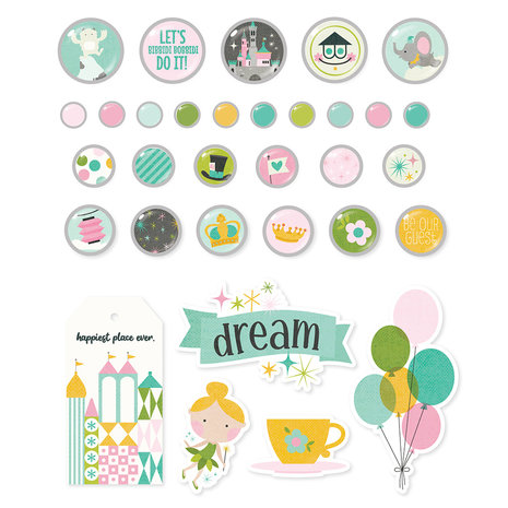 Simple Stories Say Cheese Fantasy At The Park Decorative Brads (17942) (DISCONTINUED)