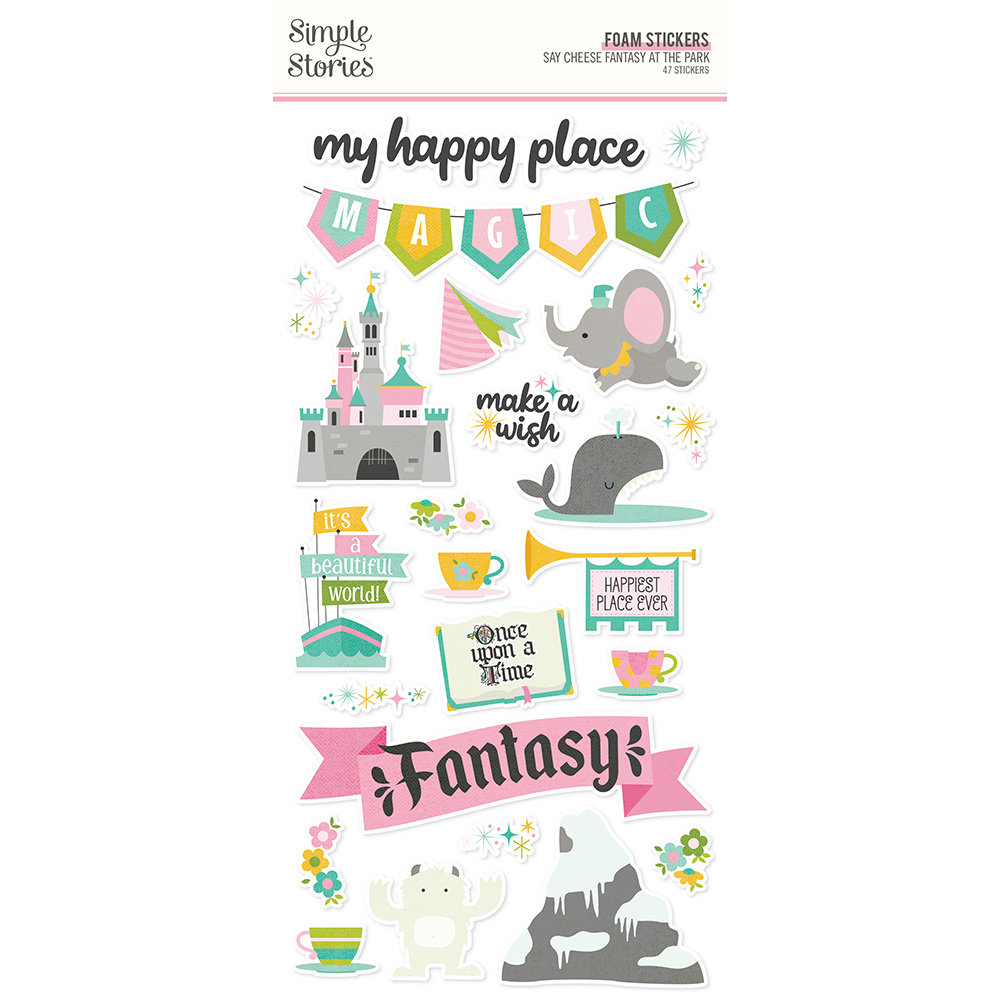 Simple Stories Say Cheese Fantasy At The Park Foam Stickers (17941) (DISCONTINUED)