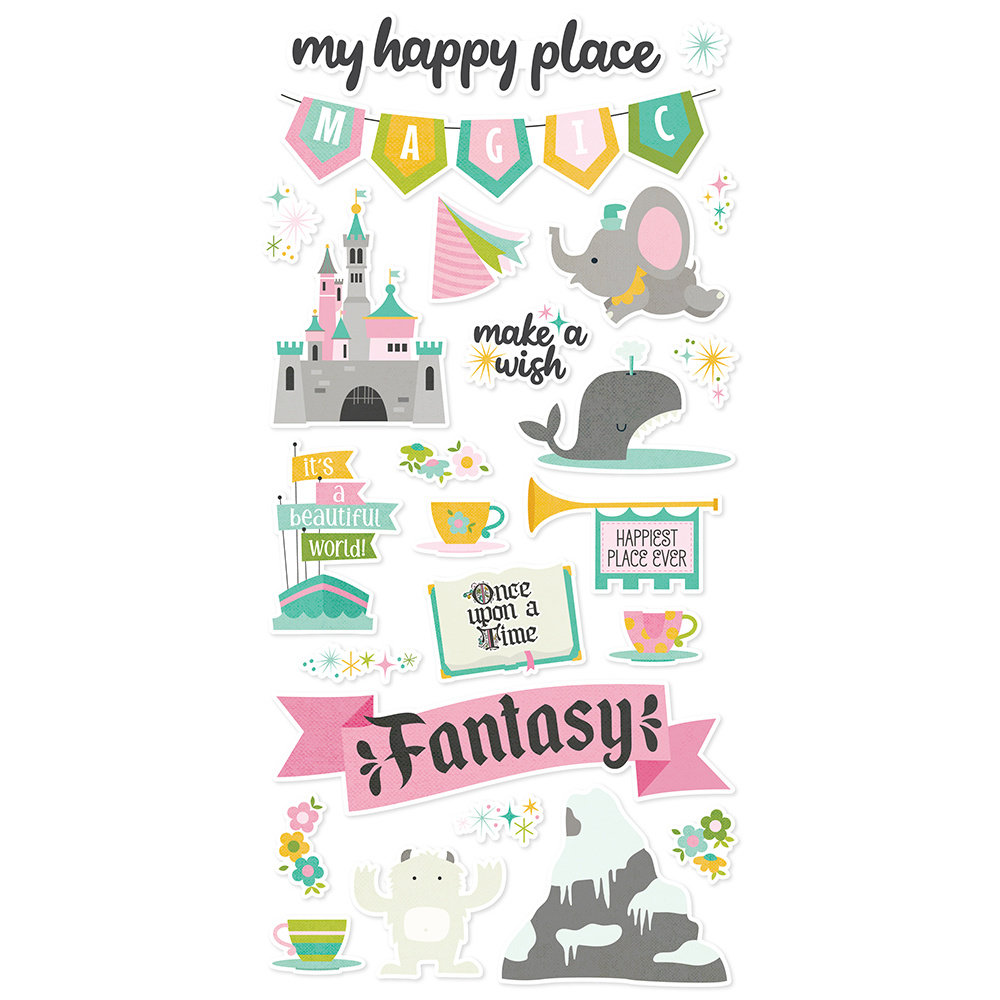 Simple Stories Say Cheese Fantasy At The Park Foam Stickers (17941) (DISCONTINUED)