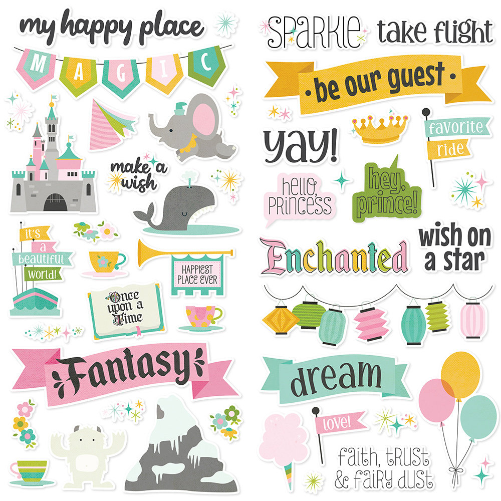 Simple Stories Say Cheese Fantasy At The Park Foam Stickers (17941) (DISCONTINUED)