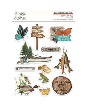 Simple Stories Simple Vintage Lakeside Layered Stickers (18028) (DISCONTINUED)
