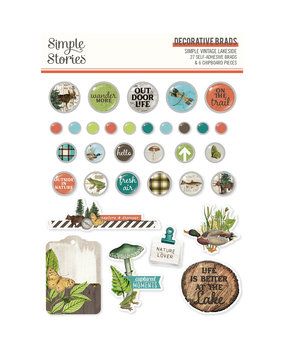 Simple Stories Simple Vintage Lakeside Decorative Brads (18029) (DISCONTINUED)