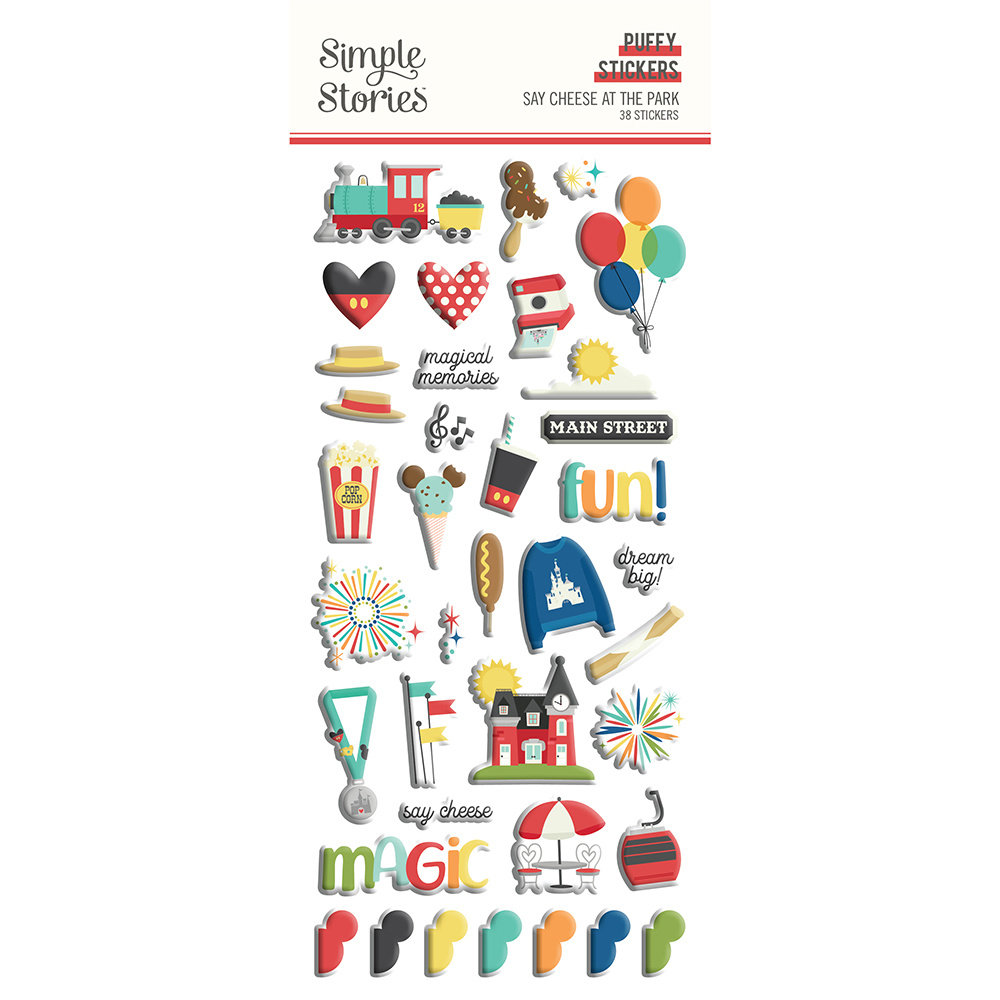 Simple Stories Say Cheese At The Park Puffy Stickers (17919) (DISCONTINUED)