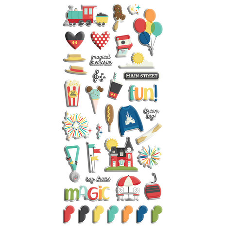 Simple Stories Say Cheese At The Park Puffy Stickers (17919) (DISCONTINUED)