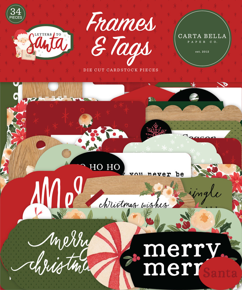 Carta Bella Letters To Santa Frames & Tags (CBLS155025) (OUTLET) Carta Bella Letters To Santa Frames & Tags (CBLS155025) (OUTLET)