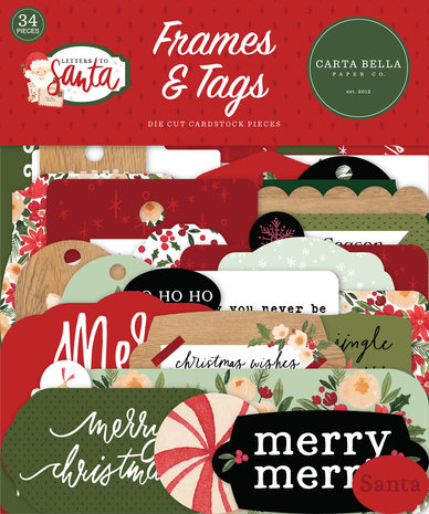 Carta Bella Letters To Santa Frames & Tags (CBLS155025) (OUTLET) Carta Bella Letters To Santa Frames & Tags (CBLS155025) (OUTLET)