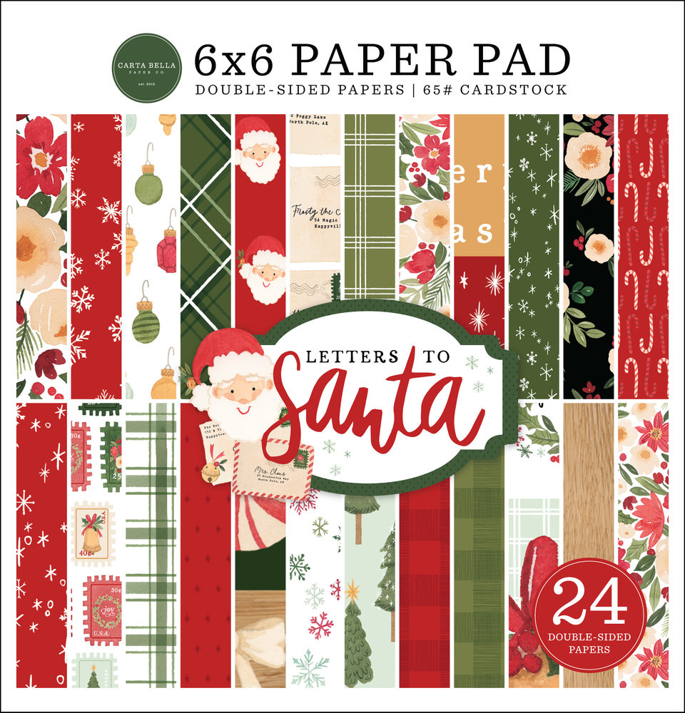 Carta Bella Letters To Santa 6x6 Inch Paper Pad (CBLS155023) (DISCONTINUED)