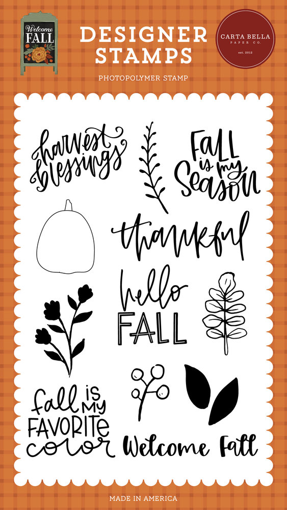 Carta Bella Harvest Blessings Clear Stamps (CBWF154047) (OUTLET) Carta Bella Harvest Blessings Clear Stamps (CBWF154047) (OUTLET)