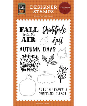 Carta Bella Pumpkins Please Clear Stamps (CBWF154046) (OUTLET)