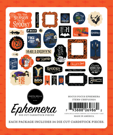 Carta Bella Hocus Pocus Ephemera (CBHP153024) (OUTLET) Carta Bella Hocus Pocus Ephemera (CBHP153024) (OUTLET)