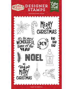Echo Park Ho Ho Ho Clear Stamps (MOC286043) (OUTLET)