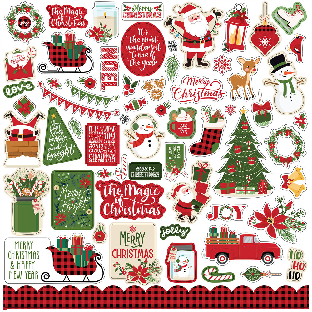 Echo Park The Magic Of Christmas 12x12 Inch Element Sticker (MOC286014) (DISCONTINUED)