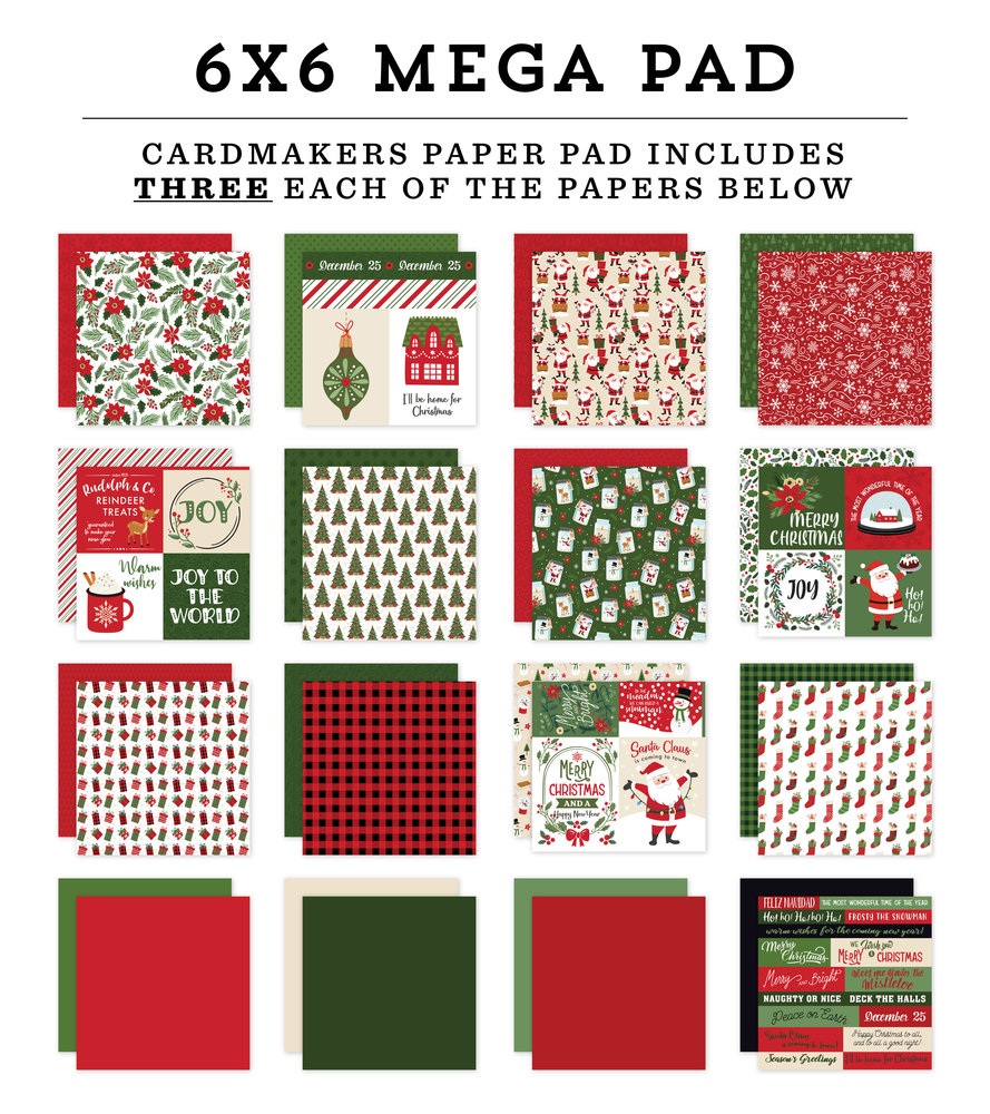 Echo Park The Magic Of Christmas 6x6 Inch Cardmakers Mega Pad (MOC286031) (DISCONTINUED) Echo Park The Magic Of Christmas 6x6 Inch Cardmakers Mega Pad (MOC286031) (DISCONTINUED)