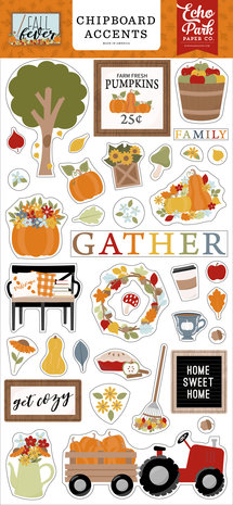 Echo Park Fall Fever Chipboard Accents (FAF285021) (DISCONTINUED)