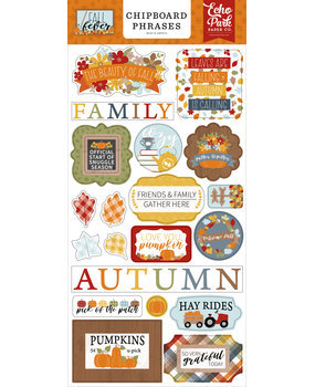 Echo Park Fall Fever Chipboard Phrases (FAF285022) (OUTLET)