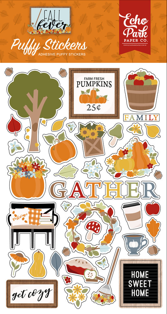 Echo Park Fall Fever Puffy Stickers (FAF285066) (DISCONTINUED)