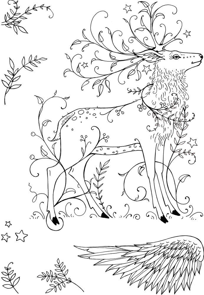 Pink Ink Designs Stag A6 Clear Stamps (PI0A6035) (OUTLET)