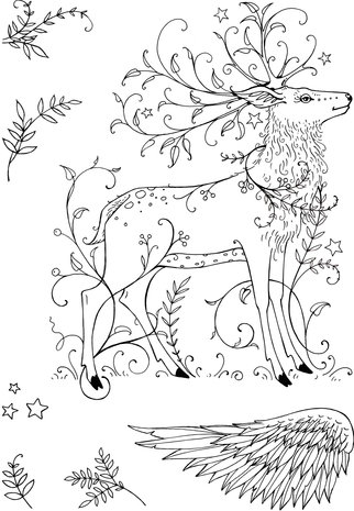 Pink Ink Designs Stag A6 Clear Stamps (PI0A6035) (OUTLET)