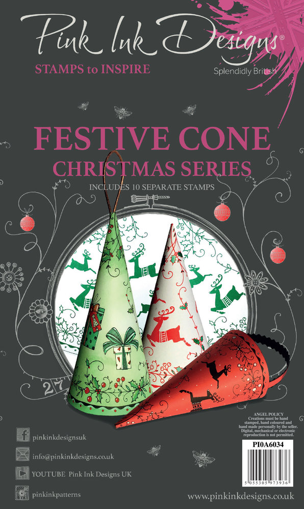 Pink Ink Designs Festive Cone A6 Clear Stamps (PI0A6034) (OUTLET) Pink Ink Designs Festive Cone A6 Clear Stamps (PI0A6034) (OUTLET)