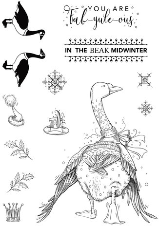 Pink Ink Designs In The Beak Midwinter A5 Clear Stamps (PI182) (OUTLET)