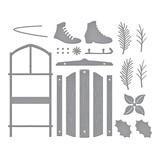 Spellbinders Winter Welcome Sled Etched Dies (S4-1219)