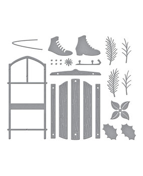 Spellbinders Winter Welcome Sled Etched Dies (S4-1219)