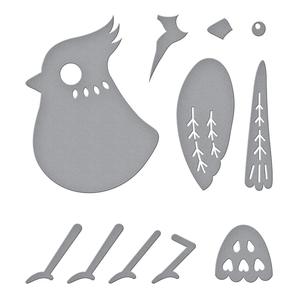 Tweet Cardinal Etched Dies (S1-059) - Craftlines B.V.
