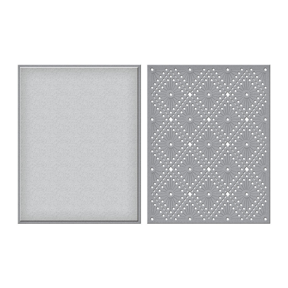Spellbinders Stitched Diamond Argyle Etched Dies (S5-510) (OUTLET)