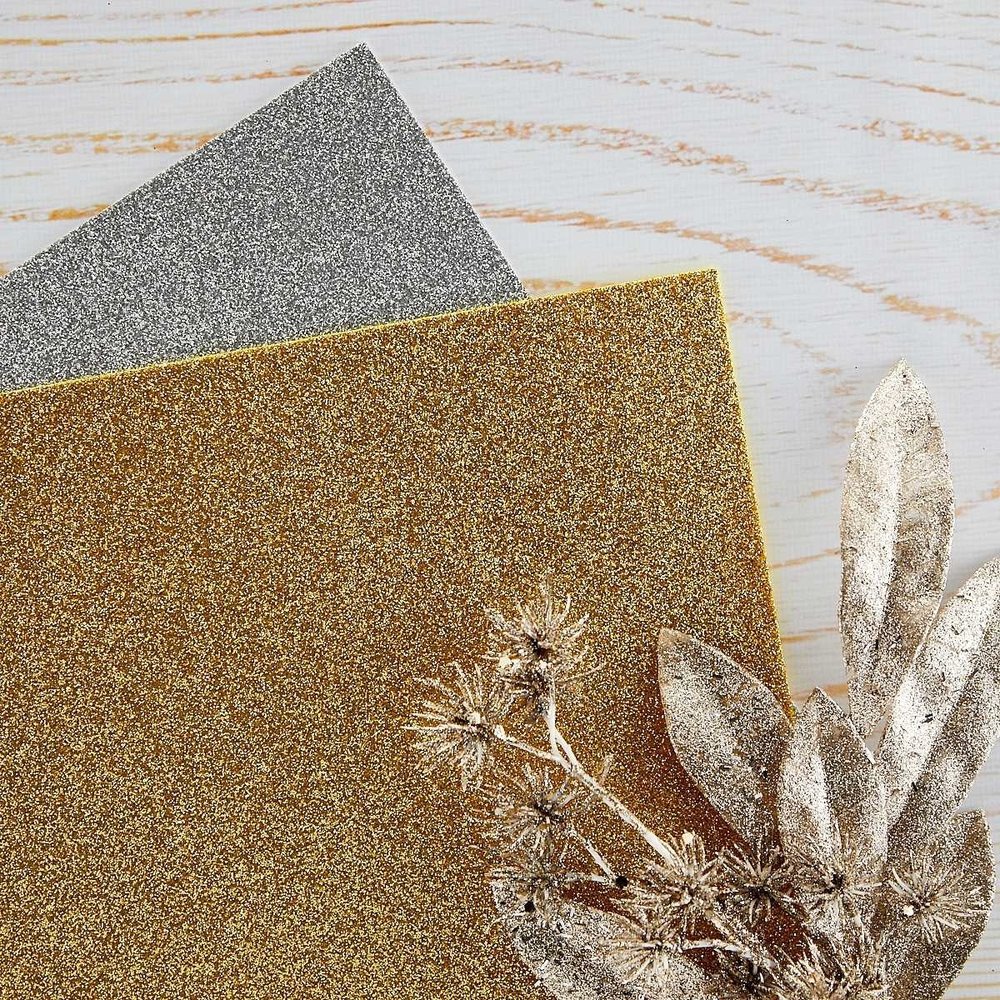 Spellbinders Pop-Up Die Cutting Glitter Foam Sheets Gold & Silver (SCS-173)