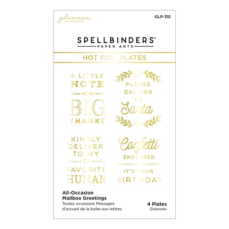 Spellbinders All-Occasion Mailbox Greetings Glimmer Hot Foil Plate (GLP-351) (OUTLET)