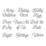 Spellbinders Mix & Match Holiday Greetings Etched Dies (S5-521) (OUTLET)