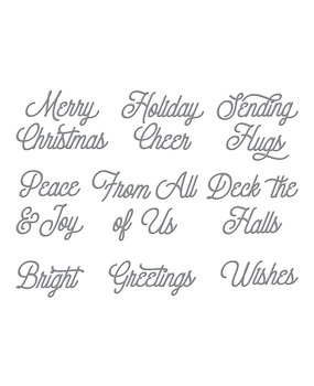Spellbinders Mix & Match Holiday Greetings Etched Dies (S5-521) (OUTLET)